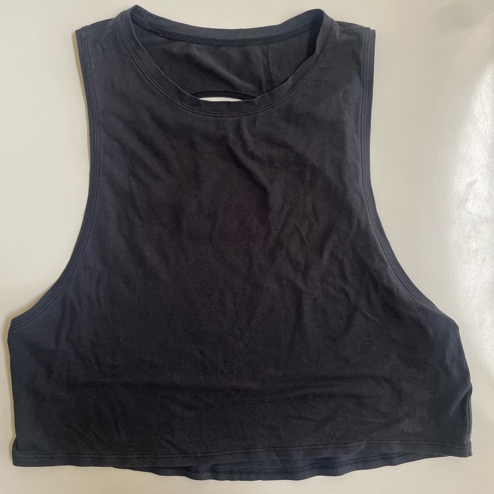 Black Lululemon Cropped Tank